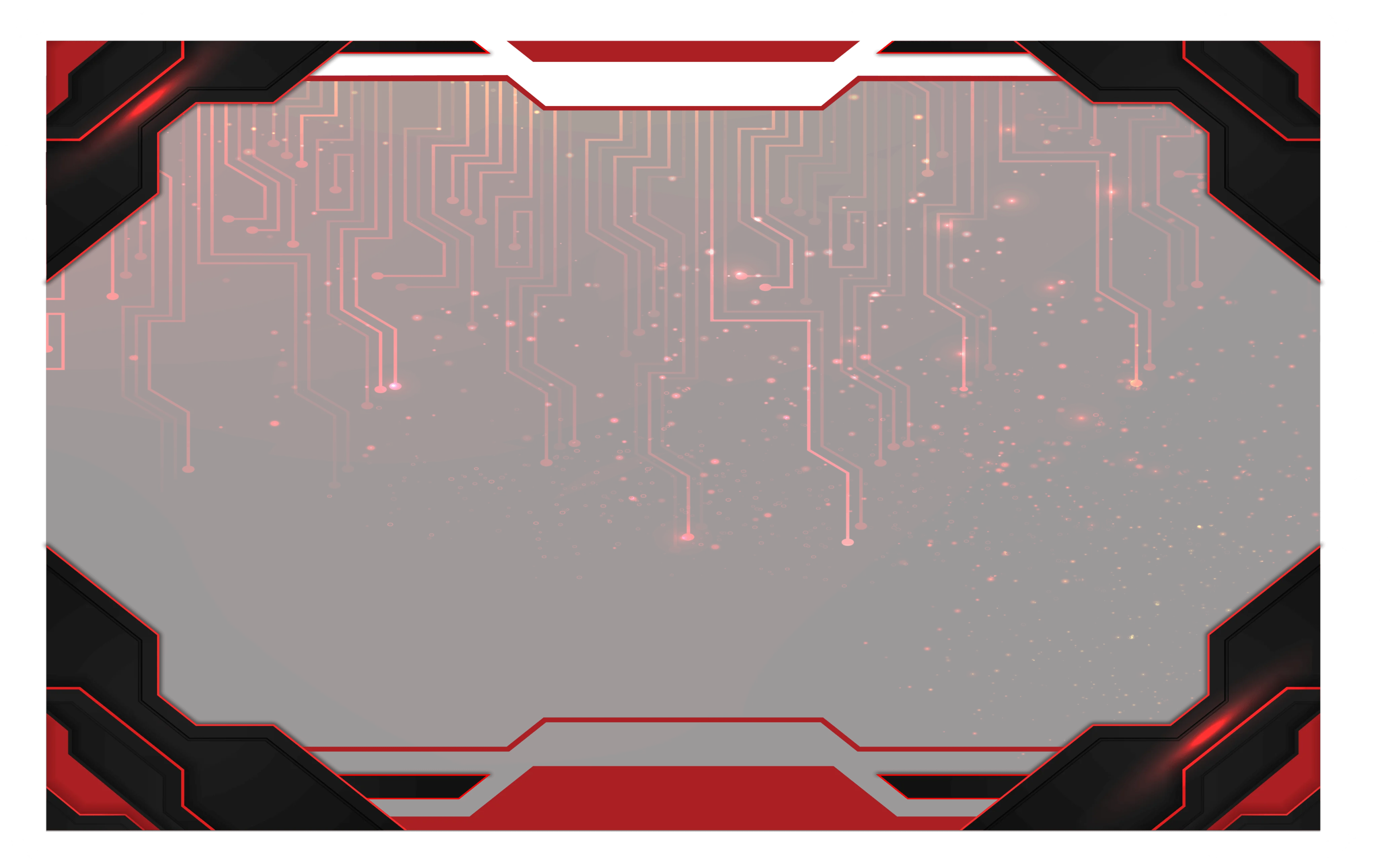 Red And White Technology Frame